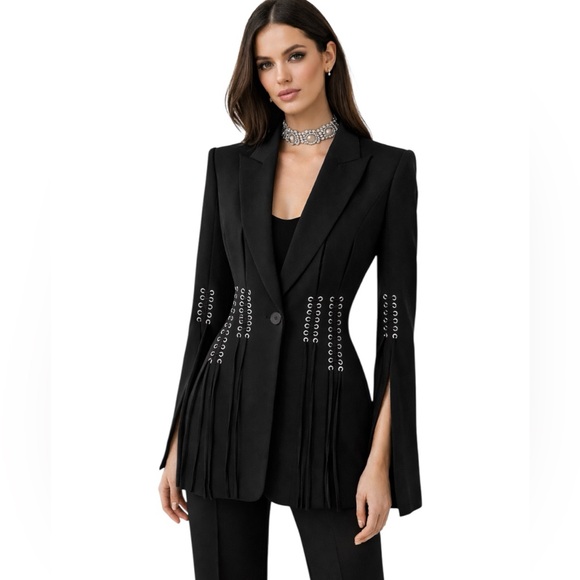 Stunning Lace Up Jacket The Lumiona - Picture 6 of 11